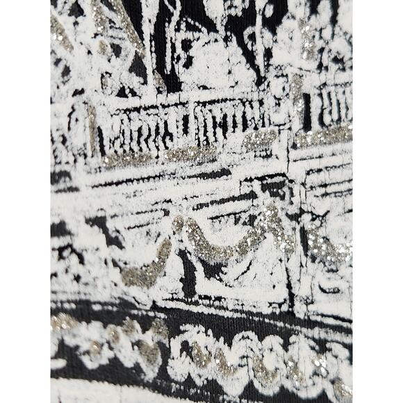 y2K Vintage Paris Art Babydoll Shirt Top Tee All Over VTG 90s Tourist Collage - Picture 4 of 6